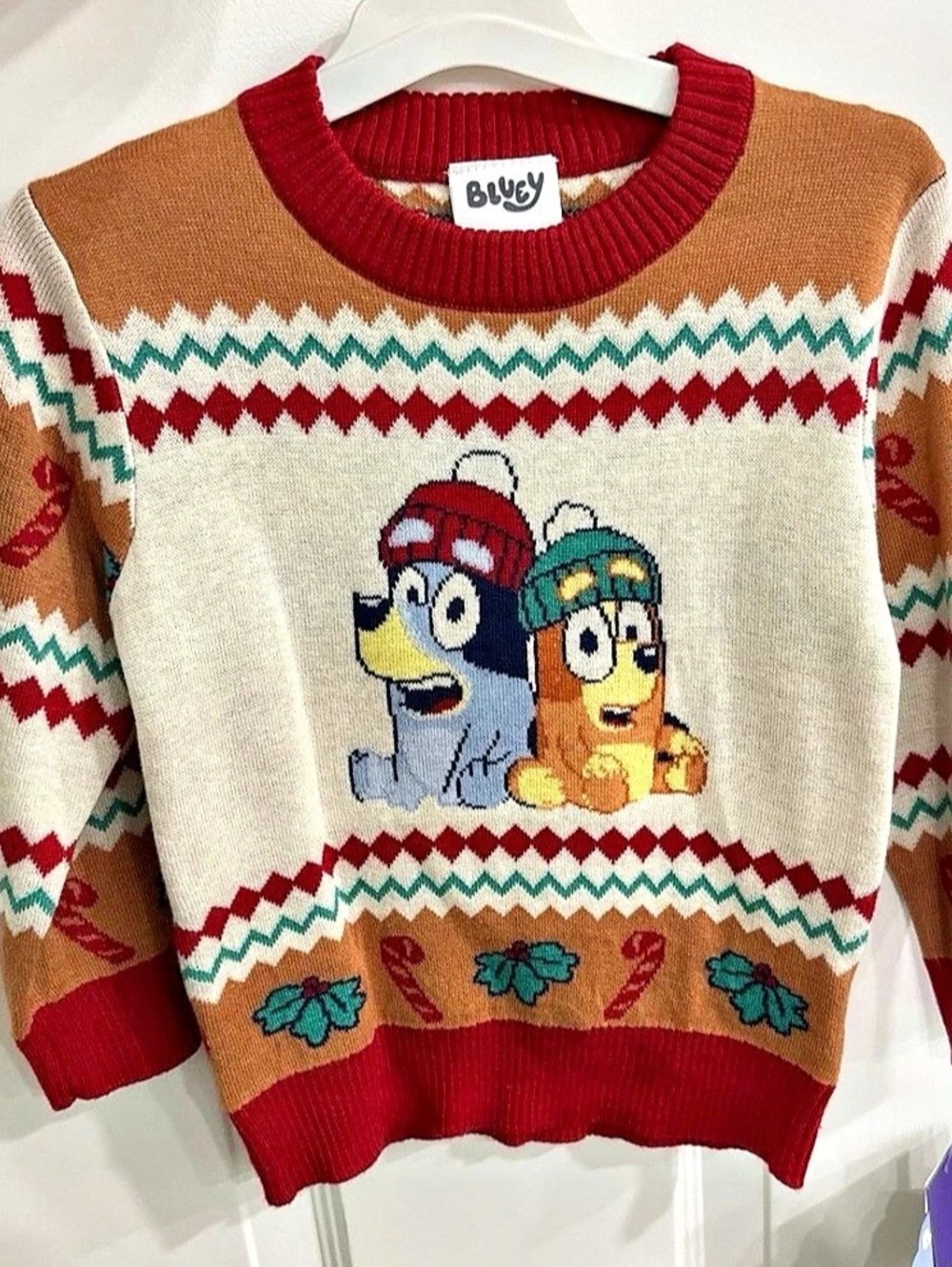 Bluey Kids Holiday Knit Sweater